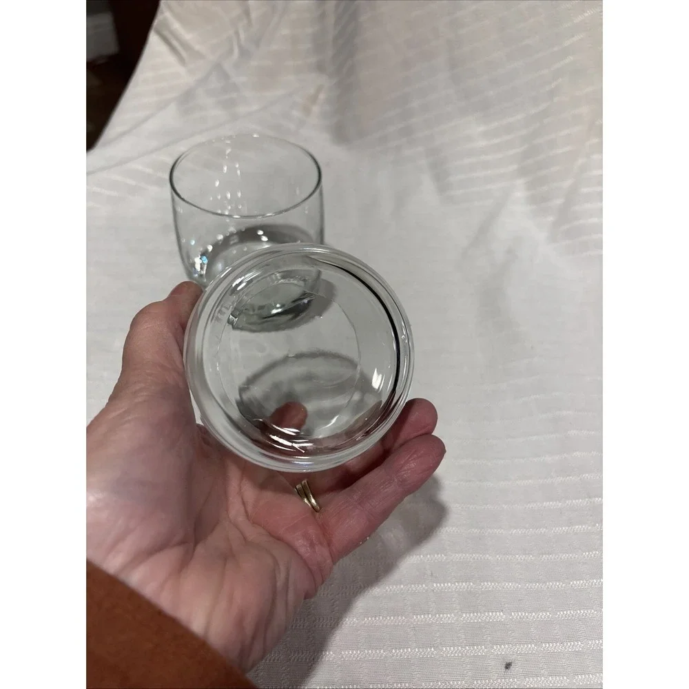Set of 2 Jim Beam Frosted Logo‎ 8 Oz Lowball Whiskey Glasses